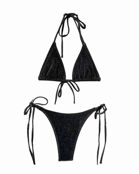 Bikini Ónix Set negro con brillantes