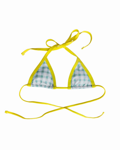 Top bikini de cuadros 